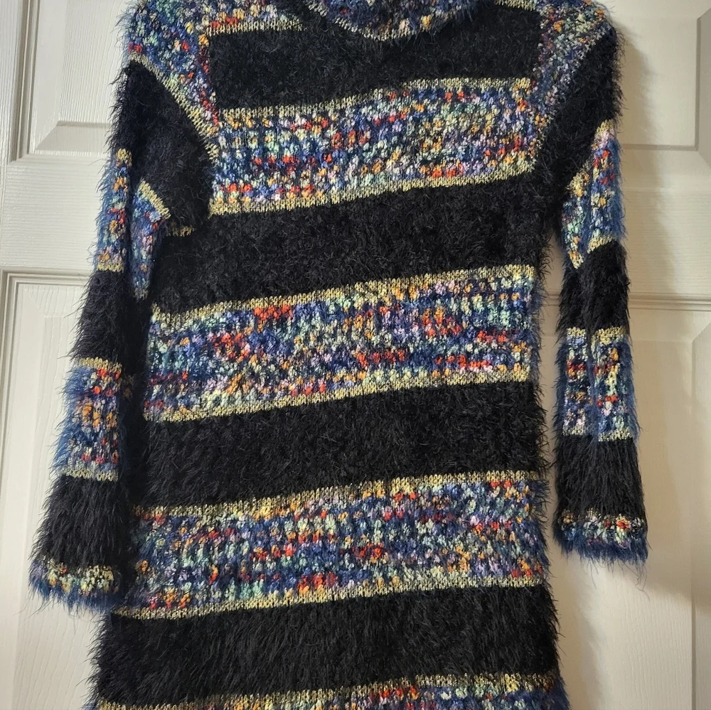 CLEARANCE New Directions Black and Multicolor Cowl Neck Sweater - Picture 10 of 10